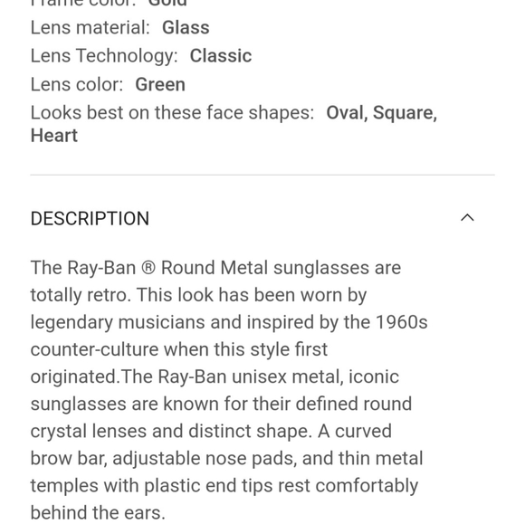 RAY-BAN UNI-SEX SUNGLASSES